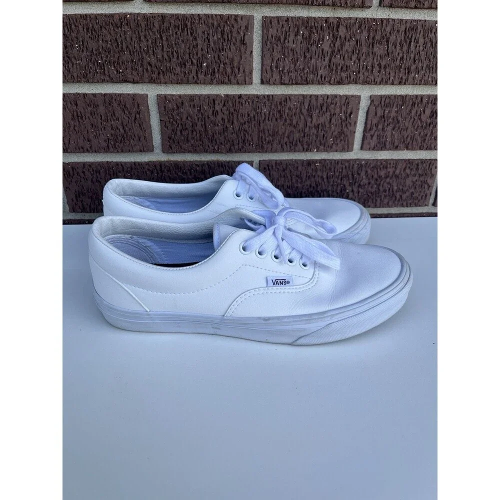 VANS Era Classic Tumble True White Athletic Sneaker Men Size 6.5 Women Size 8